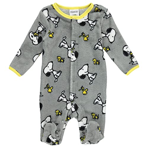 Image of Happy Threads Baby Boys One Piece Sleeper - Footed Baby Plush Polar Fleece Pajamas