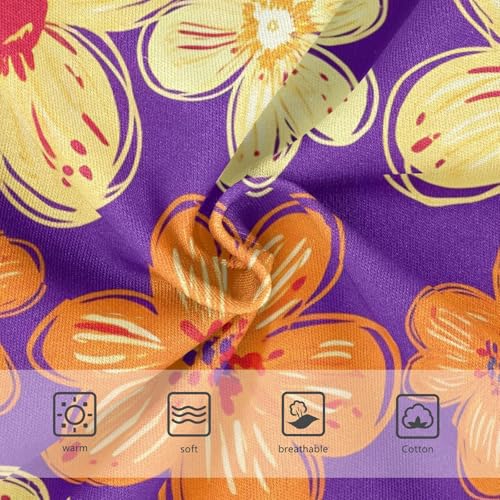 Orange Beige Floral Purple Panties Little Girl Girls Underwear Toddlers Cotton Funny Kids Briefs Undies 2t3