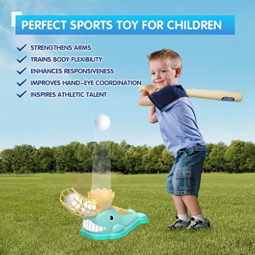 Mikodream Baseball Pitching Machine,Baseball Pitcher Play Set,Sports&Outdoor Play Toys For Kids,Toddler Indoor Sports Games,Backyard Games, For Children,Boys And Girls #TOP2