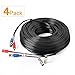 SHD 4Pack 200Feet BNC Vedio Power Cable Pre-Made Al-in-One Camera Video BNC Cable Wire Cord for Surveillance CCTV Security System with Connectors(BNC Female and BNC to RCA)