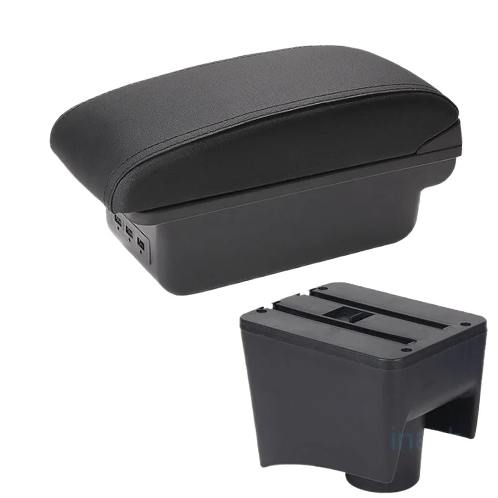 BYHGFDEA Armrest Storage Box For VW For POLO Mk5 6R For Vento 2012-2018 USB Car Armrest Box Interior Parts Storage Box Accessories