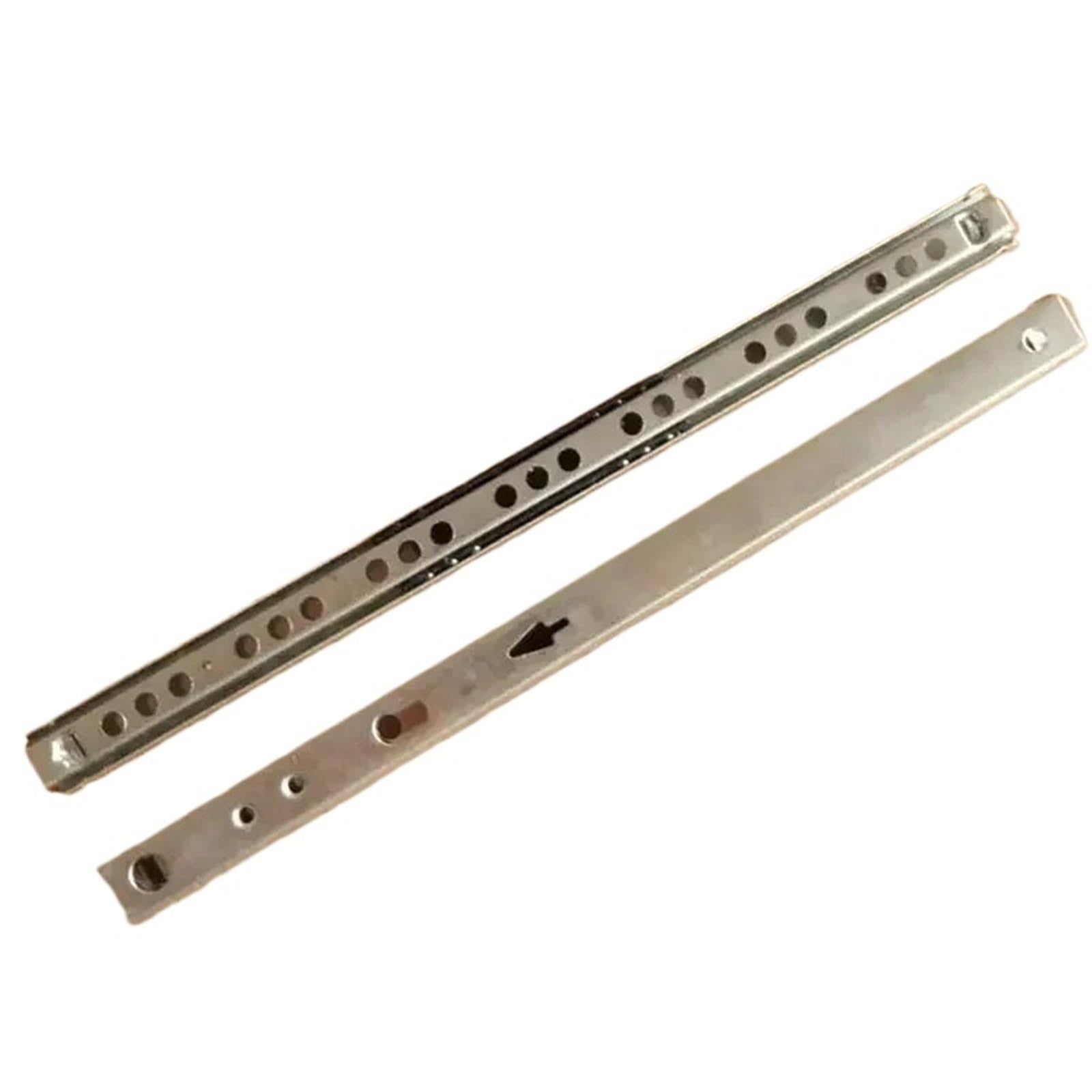 Hudfvioi 342Mm Drawer Runners 1Pair Drawer Steel Ball Rail Slide Guide Two Sections 17Mm Wide Fold Furniture Hardware Fittings For Drawer(342Mm)