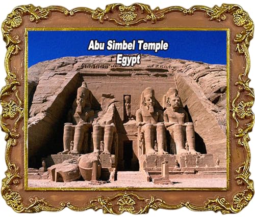 Abu Simbel - Imán para nevera con diseño del templo de Egipto