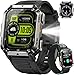 Produktbild IOWODO Smartwatch Herren 2025 | 2,01" Display & 100 Tage Akku | LED-Taschenlampe & Kompass | Bluetooth 5.3 Anrufe | 100+ Sportmodi | IP68 & MIL-STD-810H | 24/7 Gesundheitsmonitor