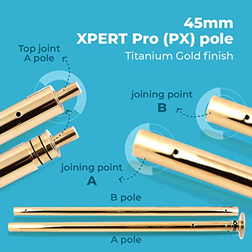 image for X-POLE Fitness & Dance Pole for Home - Spinning & Static, Portable & A