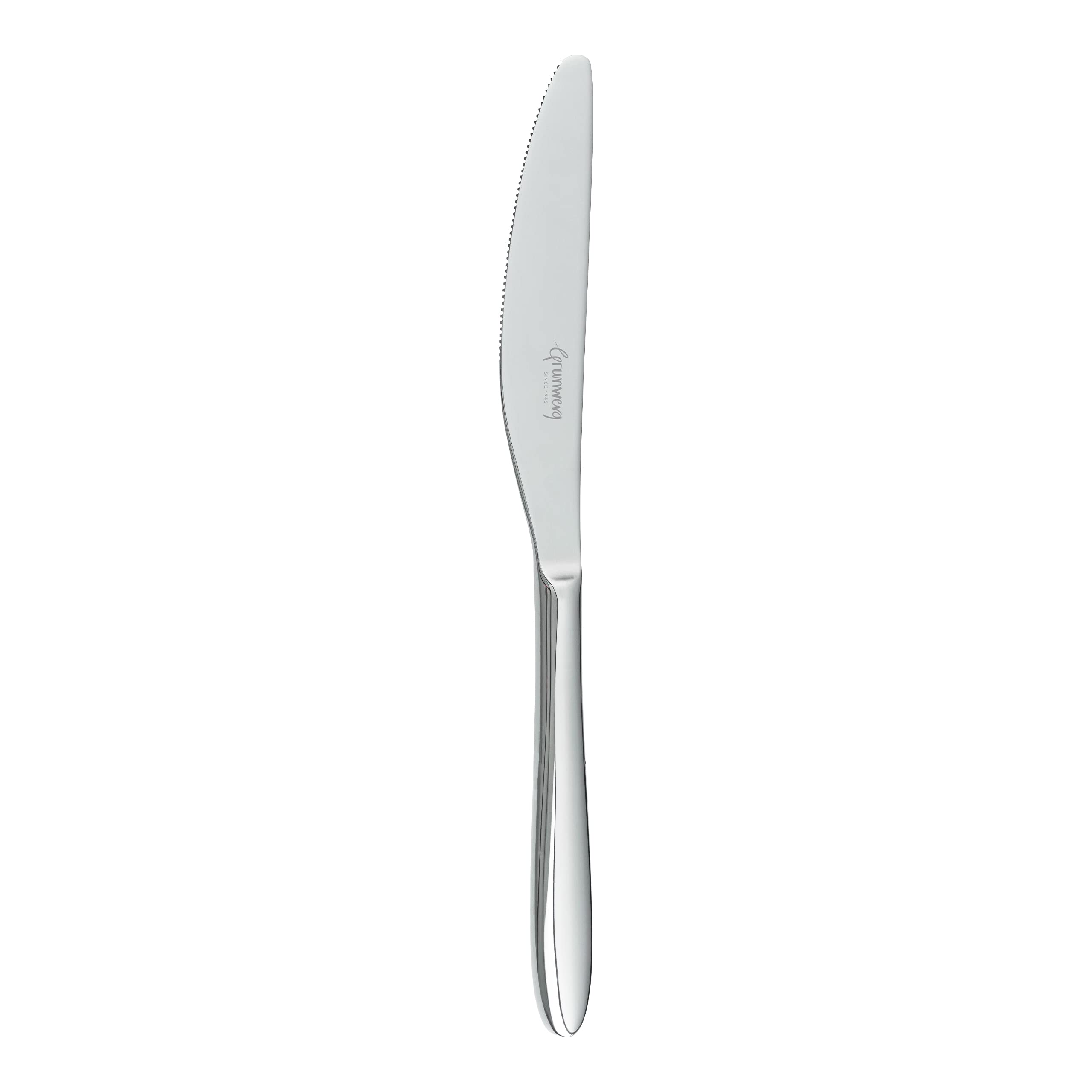 Grunwerg Balmoral Table Knives TAKBLM, 18/10 Stainless Steel, Set of 12, Silver