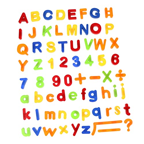 SOLUSTRE 80 Stück Magnet Zahlen Kühlschrank Alphabet Kinder Lernen Abziehbilder Magnetische Aufkleber Buchstaben Pädagogische Magnete Spielzeug Spielzeug Cover