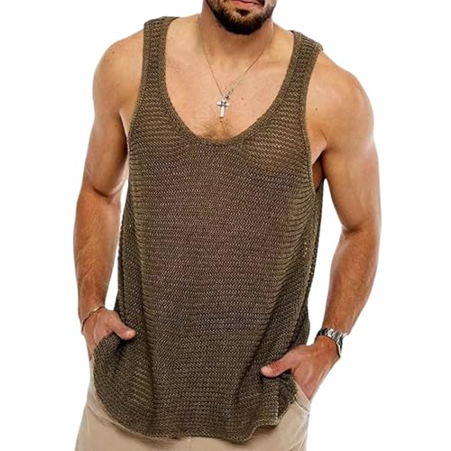 Chaleco transparente camisetas sin mangas de malla sexys y musculosas