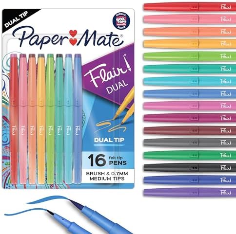 Pennarelli Papermate Flair - Punta In Feltro 1.0 Mm, Inchiostro Nero, Confezione Da 4 - Foto 12