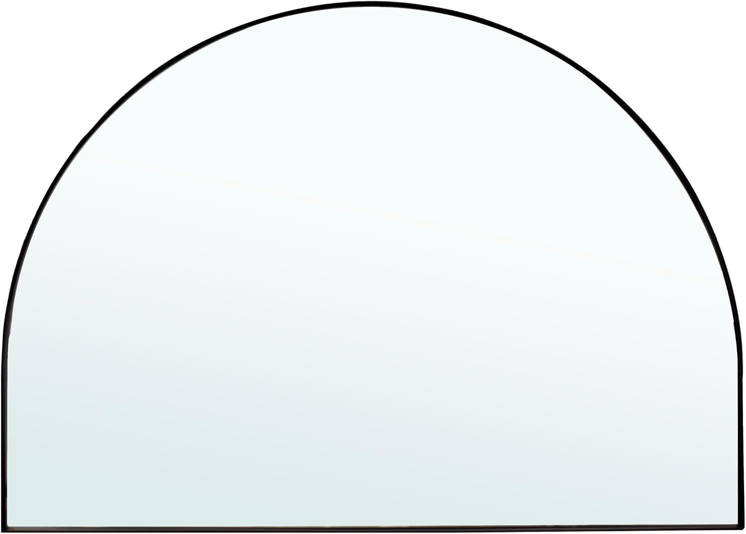 Arched Overmantel Wall Mirror, 28″ X 20″ (70 X 50 CM), Arch Metal Frame, Black
