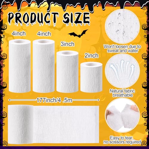 Amylove Set 5 Piezas Disfraz Momia Halloween para Perro miniatura 2