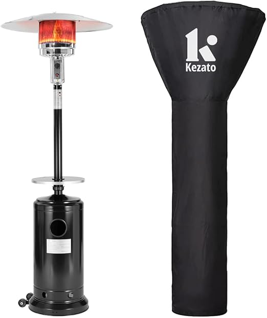 Review KEZATO 46,000 BTU Outdoor Patio Heater with Table, Cover and