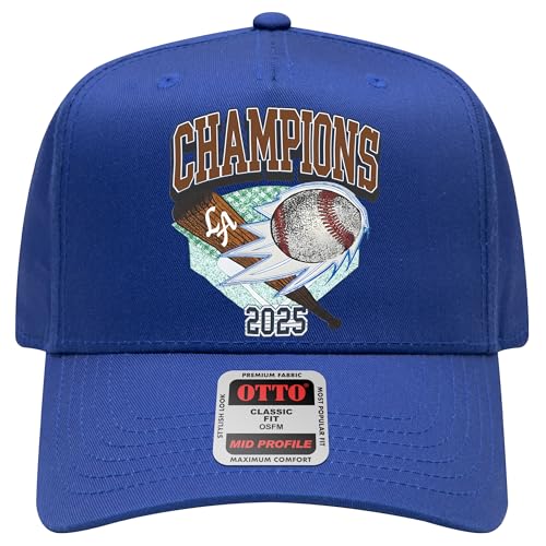 Los Angeles 2025 Champions Bat Swing Hat | World-Class Vintage Trucker Hat for Men & Women (US, Alpha, One Size, Royal)