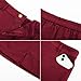 Belle Poque Women Fall Corduroy Skirt Basic Short Mini Skirt with Pockets for Winter Trend Wine Red L