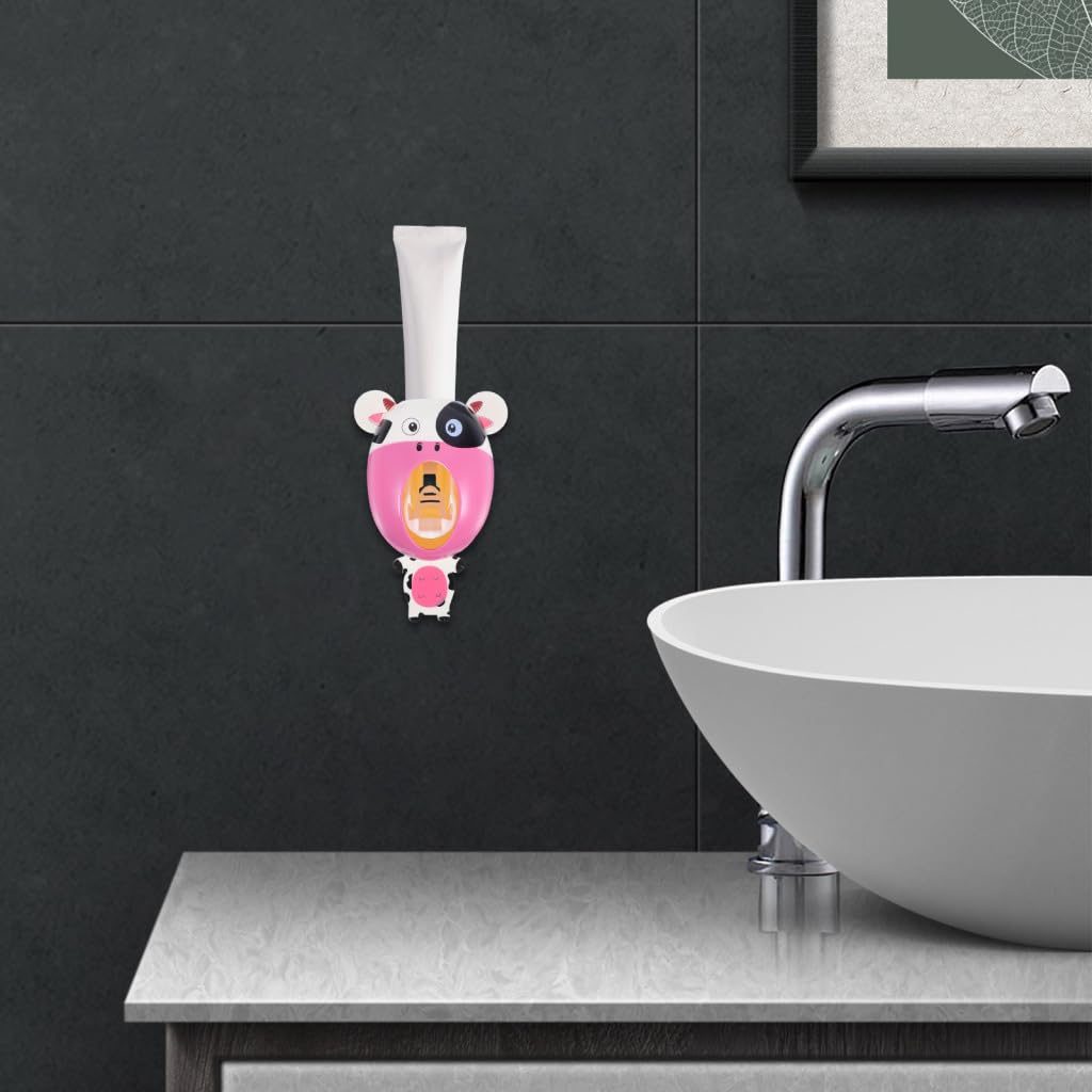 Alipis Distributeur De Dentifrice avec Presse-Tube Motif Animal pour Garçon Fille sans Utilisation des Mains Compatible avec Tubes à Vis