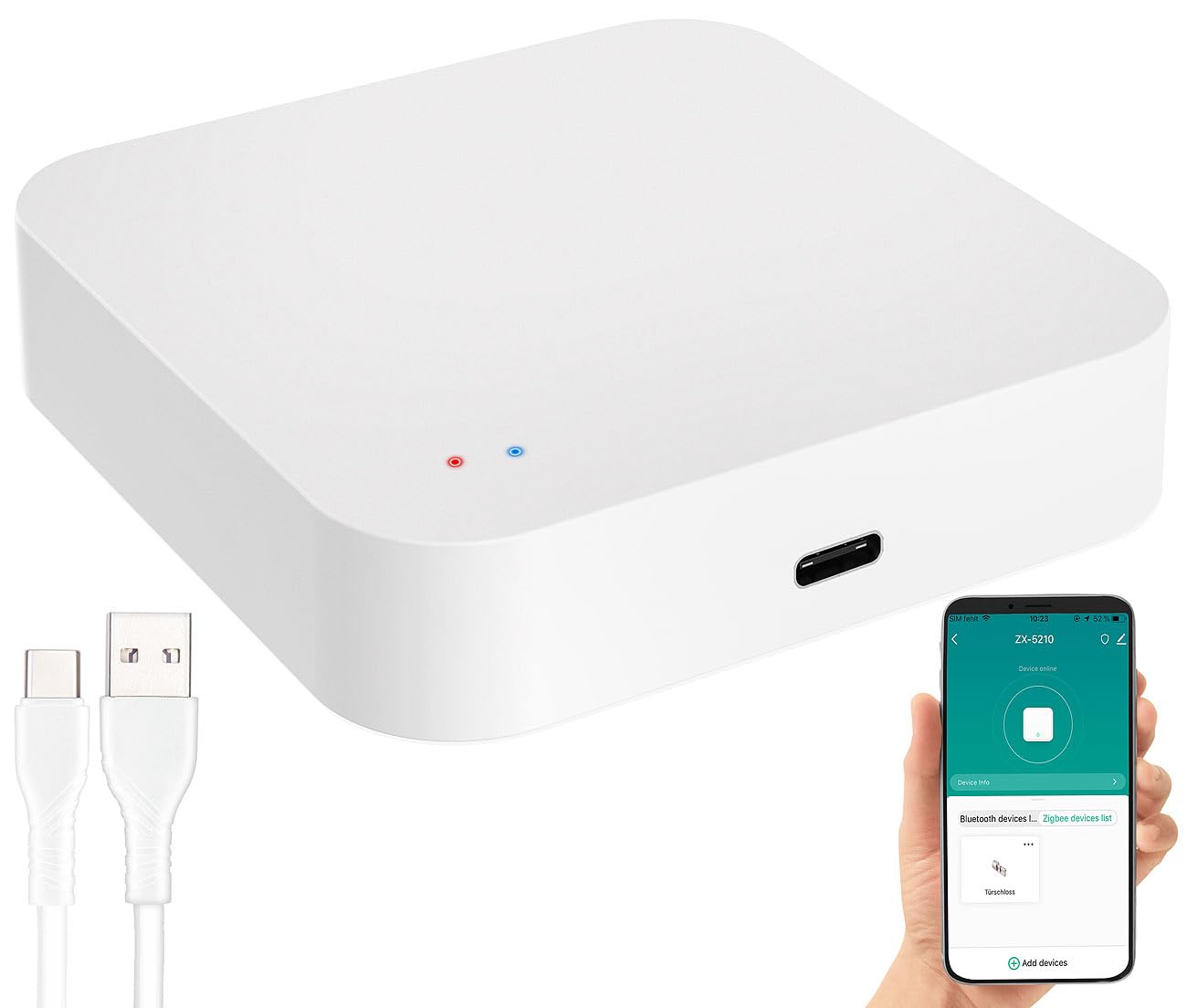 revolt ZigBee Thermostat: 5er-Set smarte Heizkörperthermostate mit Display, App, ZigBee-Gateway (Thermostat WLAN, WLAN Heizkörper, Heizung)