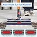 FUNTECK High Torque Drive Clean Head for Dyson V11 V15 V10 V8 V7 Vacuum Cleaners, Anti-Tangle Brush, Adjustable Suction, Ideal for Cleaning Carpets and Hard Floors