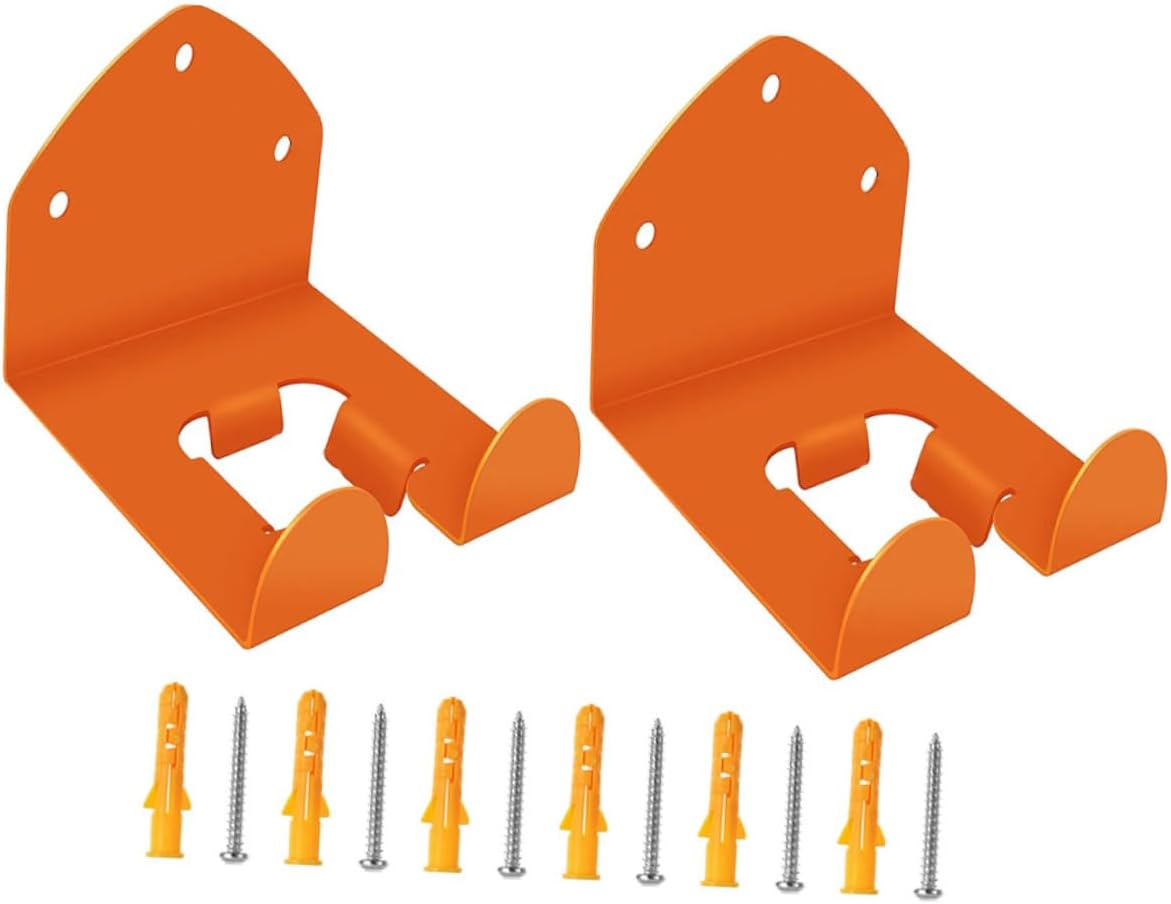 Mikikit Heavy Duty Garage Storage Hooks Wall Mount Hangers for Lawn Mower and Tool Organization, 2pcs Set, Wall Hooks for Garage Utility and Garden Equipment