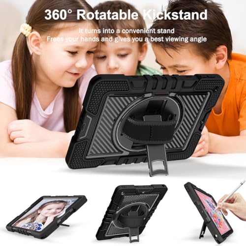 Coque pour iPad 8e génération antichoc rigide avec sangle silicone