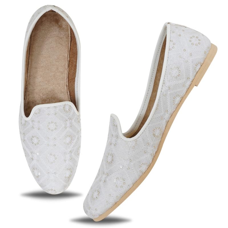 Image of DFR Men Ethnic Jutti Wedding Kurta Loafer Shoe Juti,Cushioned Comfortable Shoe Juti