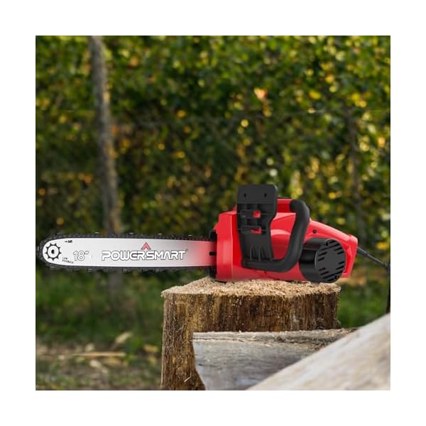 PowerSmart 18 Inch Corded Electric Chainsaw, 15 Amp Power Chain Saw For Wood Cutting - Image 8
