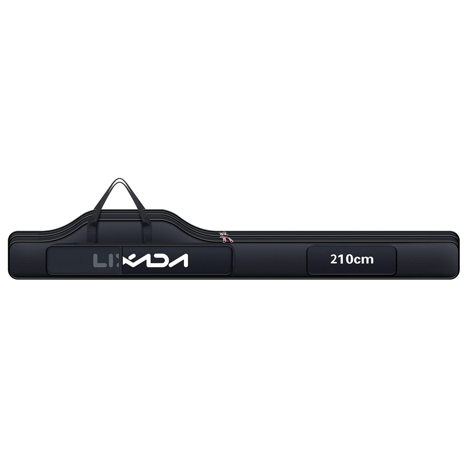 Lixada 100cm/130cm/150cm Fishing Bag Portable Folding Fishing Rod Reel Bag Fishing Pole Gear Tackle Tool Carry Case Carrier Travel Bag Storage Bag Organizer (Black,210cm) — image 1