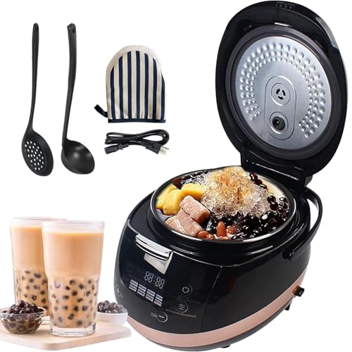 Máquina Para Hacer Boba De 8L, Olla Comercial Para Hacer Boba Con Perlas De Tapioca, Pantalla Táctil, Olla Antiadherente Para Boba Con Perlas De Tapioca, Para Tiendas De Té Con Leche Y Postres