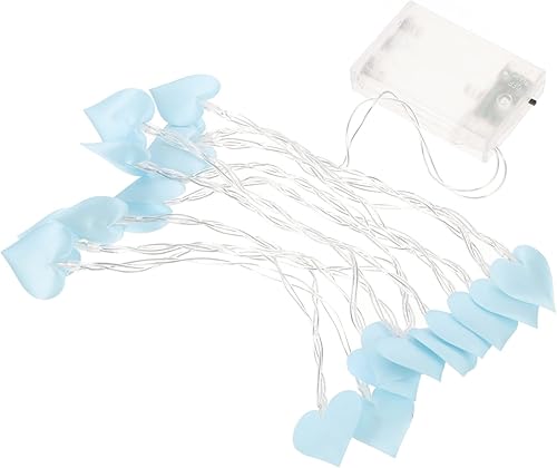 Miniatura 8 de Uonlytech 5 unids cadena de luz de amor cadena de luces de hadas de tela de hadas luz de hadas decoración Guirnaldas luminosas de interior de San