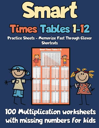 Smart Times Tables 1-12 Practice Sheets - Memorize Fast Through Clever Shortcuts: 100 Multiplication worksheets with missing numbers for kids image 2