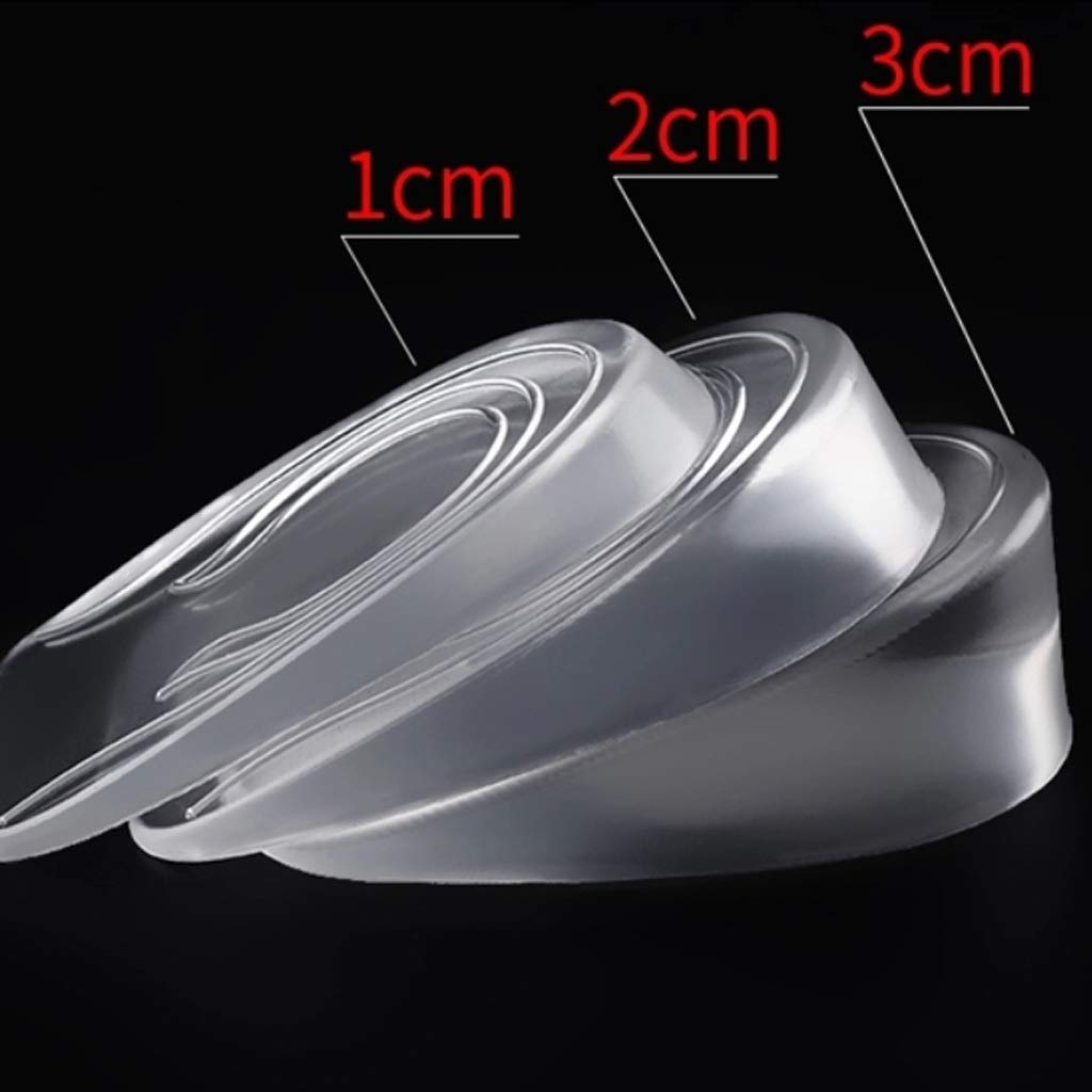 Soletta Interna rialzante, Massaggio Ortopedico, Cura del Piede, Soletta in Gel Invisibile rialzante, Plantare Donna, Supporto Scarpa(1cm)