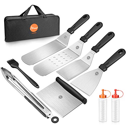 Griddle Accessories Set, Huolewa 9Piece Commercial Grade Flat Top