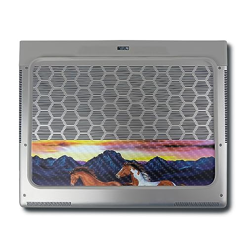 Image of MightySkins Carbon Fiber Skin Compatible with Alienware X16 R1 (2023) Full Wrap Kit - Wild Horses | Protective, Durable Textured Carbon Fiber Finish | Easy to Apply & Change Styles | Made in The USA