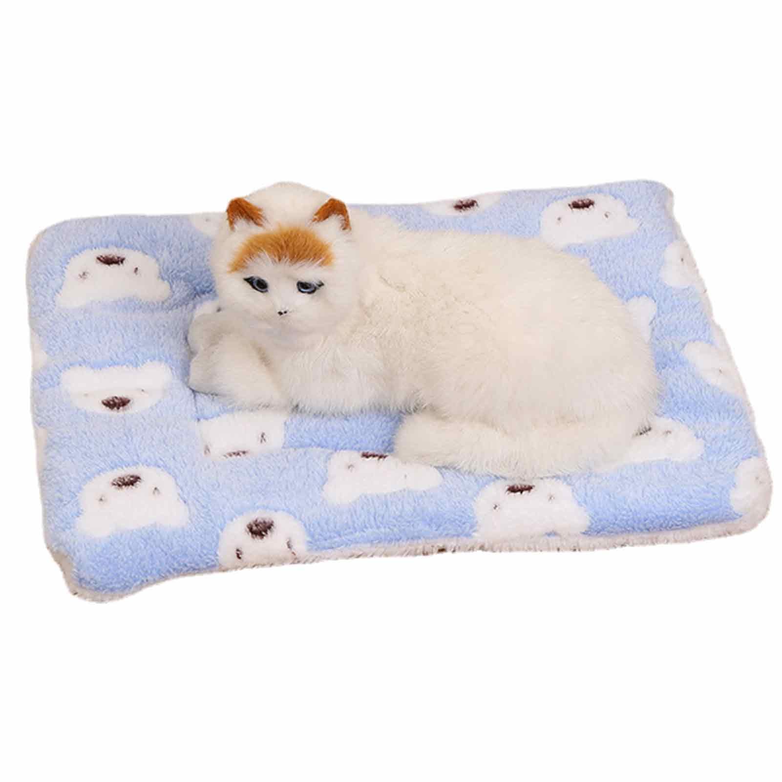 Blue Bear Cozy Calming Cat Blanket - Super Soft And Warm Flannel Pet Blankets | & Stress Relief Blanket For Small Medium Size Dogs And Cats