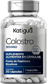 Katiguá, Colostro 300 mg, Sem sabor, Para Homens, 30 Cápsulas rígidas • 30 doses, Prata
