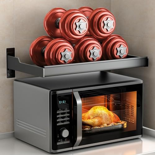 Étagère murale inox 60 cm pour micro-ondes, support cuisine durable - 7