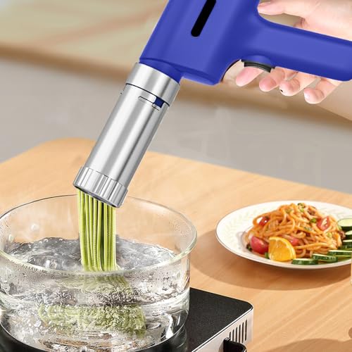 50W Handheld Electric Pasta Maker Machine Stainless Steel Portable Automatic Cordless Noodle Machine Portable Automatic Homemade with 5 Pasta Discs - Image 6