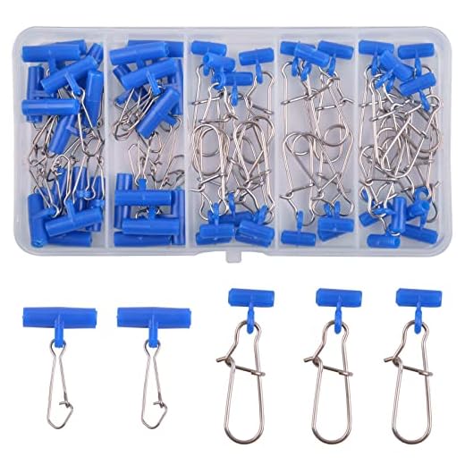 Fishing Sinker Slides Kit 50pcs Strong Fishing Weights Slide with Duo Lock Hooked Snaps Fishing Line Connetor Saltwater Tackle Surf Fishing Fish Finder Rig