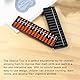 Hsthe Sea Abacus Tool 15-stelliger Abacus Abacus Chinesischer Vintage-Rechner für Mathematikunterricht