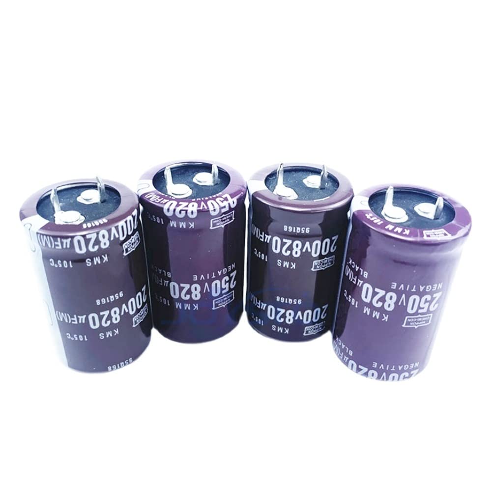Audio Electrolytic Capacitor 820uf 200V 250V for Audio HiFi Amplifier High Frequency Low 250V 200V 820UF 25 * 40 30 * 35(200V820UF 25X40 3P)