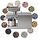 Automatic Oil Press Machine Presser Oil Ex-tractor Press Machine Hot/Cold Oil Press for Nuts Walnut Linseed Almond Rapeseed Sesame Stainless Steel 110V (2KG/h)