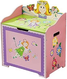 Kids Toy Box Wooden Toys Chest for Girls Bedroom Birthday Gift Children Toys Books Shoes Storage Organizer Large Cabinet Blue