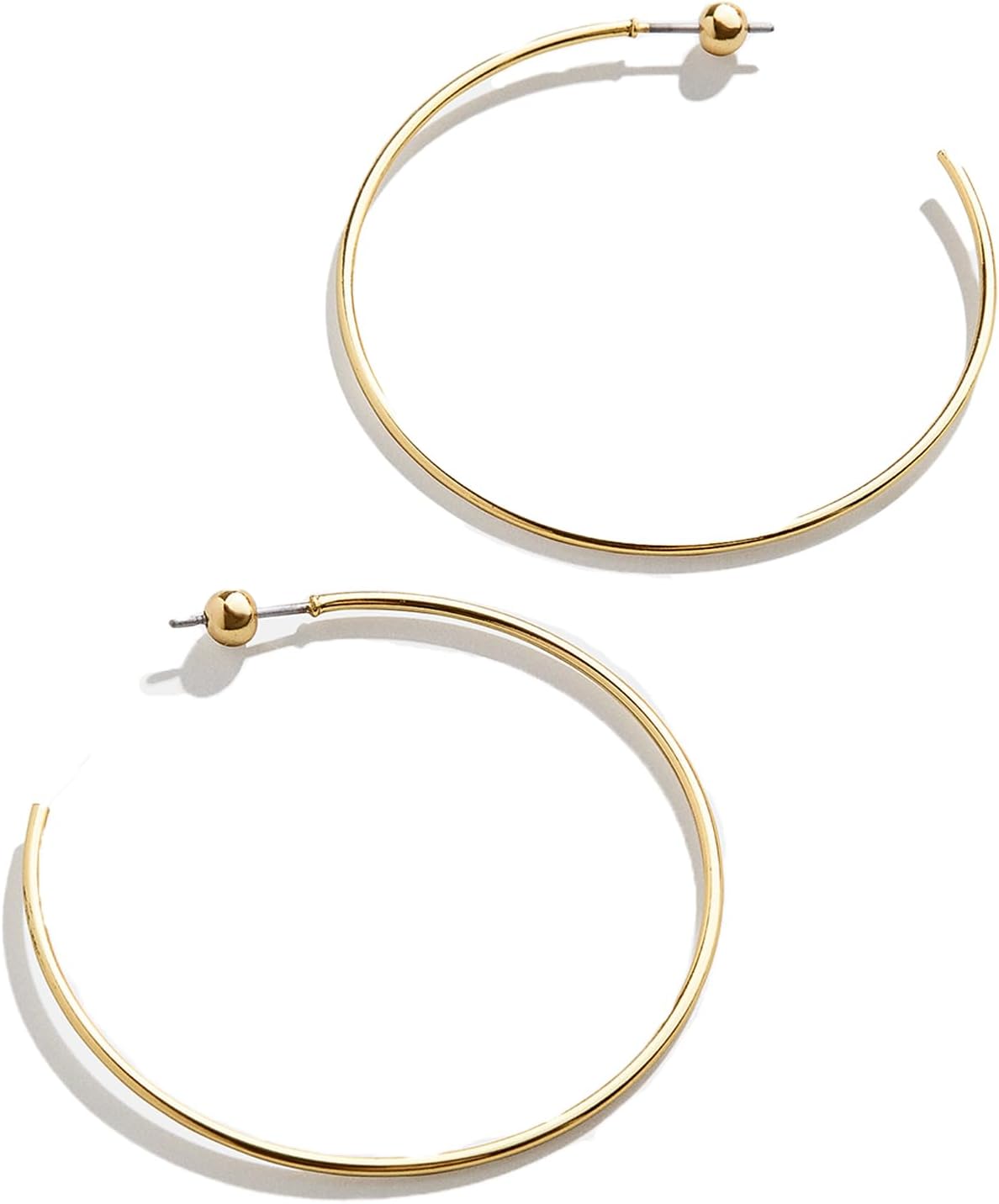 BaubleBar Dalilah Gold-Plated Hoop Earrings for Women - Lightweight Hypoallergenic Gold-Plated Hoops with Post Back Closure