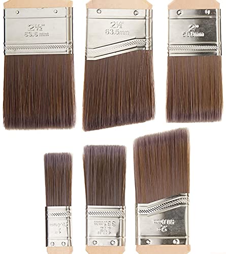 Image of ALLWAY CP6 Premium 6-Piece Paint Brush Set | Multi-Pack Set, Includes 1 inch Straight, 1.5 inch Straight, 2 inch Straight, 2.5 inch Straight, 2 inch Angular, and 2.5 inch Angular