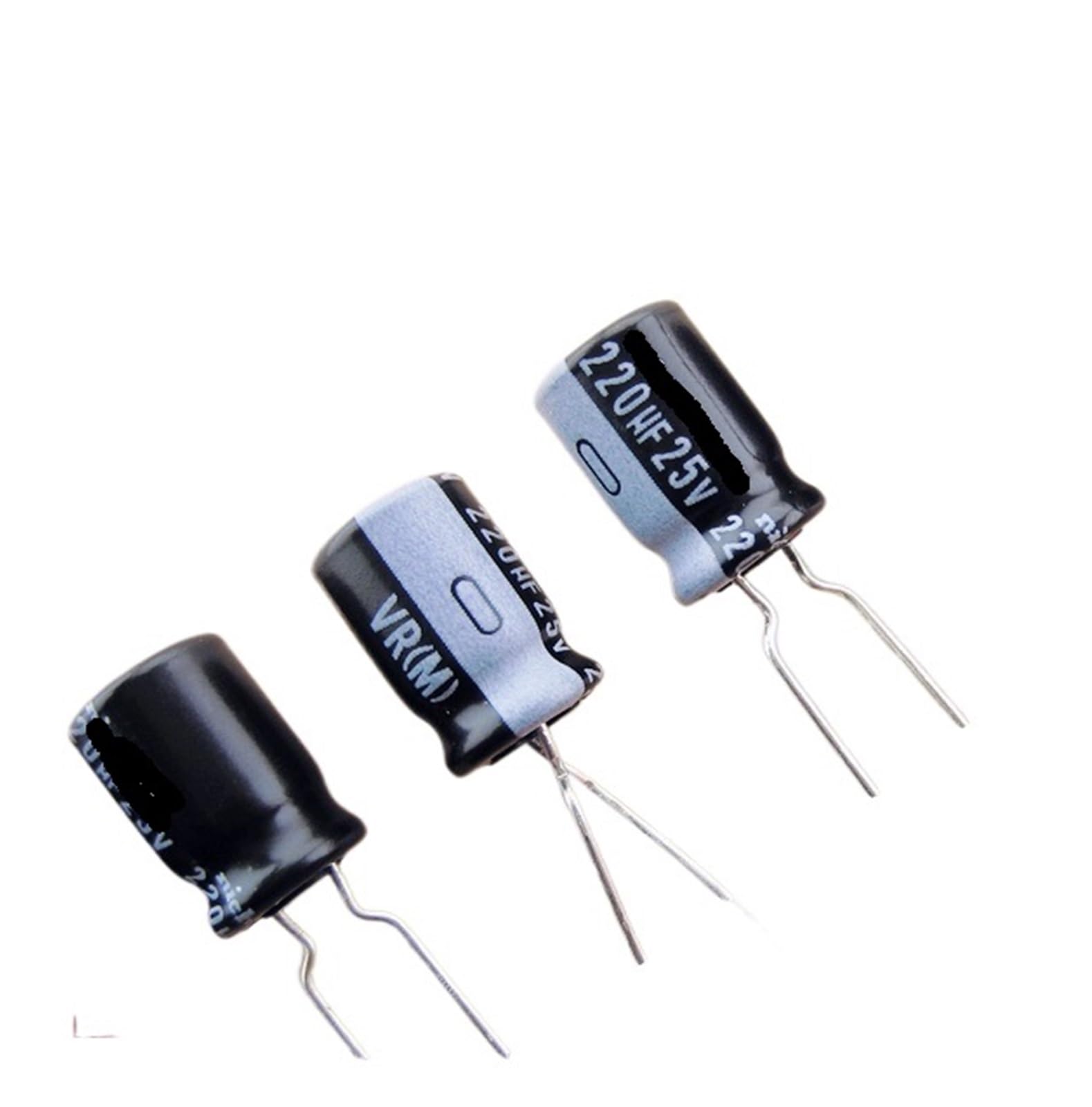 BALYDLUL 30PCS/50PCS V//R Series 220uF/25V electrolytic capacitor(50PCS)