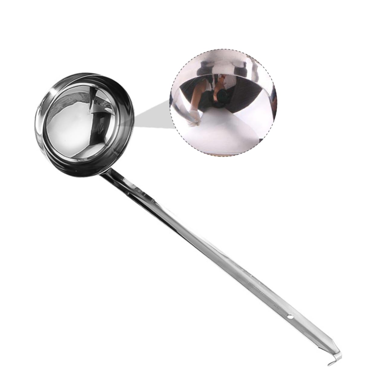 MAGICLULU 3piezas Cuchara De Acero Inoxidable De Mango y Gancho Para Verter Utensilio De Cocina Para Salsas y Sopas