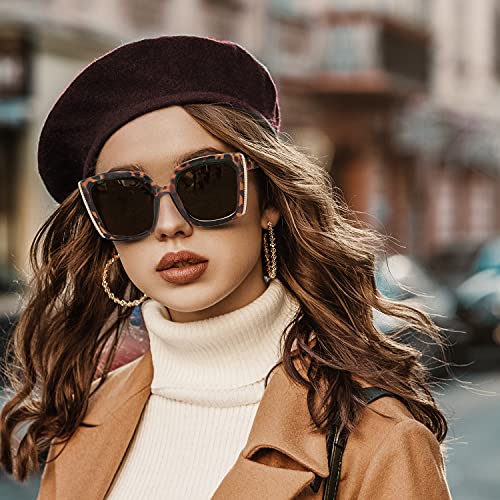 Image of The Fresh Women's Oversized Square Jackie O Cat Eye Hybrid Butterfly Fashion Sunglasses - Exquisite Packaging