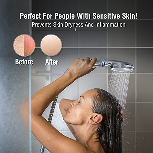 Blu Ionic Shower Filter - Skin & Haircare - Removes Chlorine & Harmful Pollutants - Prevent Hair Loss & Moisturize Your Skin (Handheld) - 3