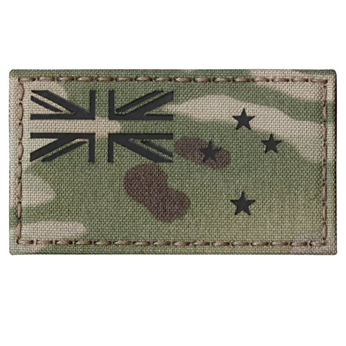 IR New Zealand Flag Infrared 2x3.5 IFF Tactical Morale Hook Patch (Multicam)