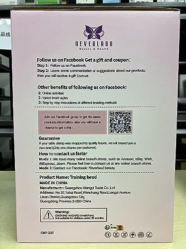 Foto von Neverland Beauty 66cm Trainingsköpfe für Friseure Übungskopf Friseurkopf Friseursalon Puppenkopf Schminkkopf Friseur Mannequin kopf 100% Synthetisches Haar Mit Halter