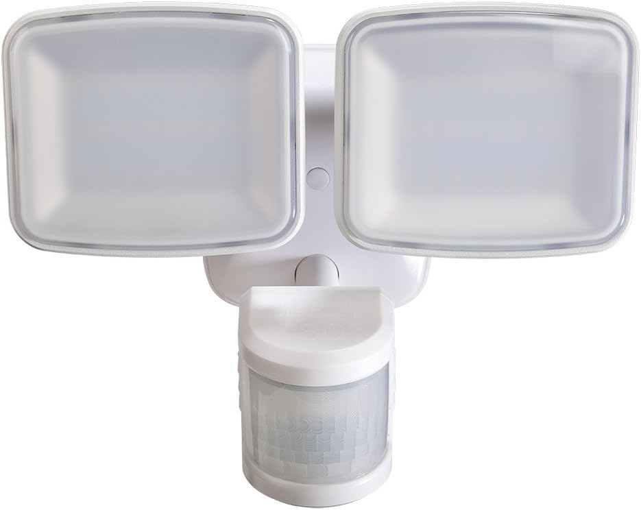 Globe Electric Heath Zenith HZ-5831-WH Led Motion Activated Security Light 2100 lm Light Output & 180° Motion Detection Zoneup to 70'.White